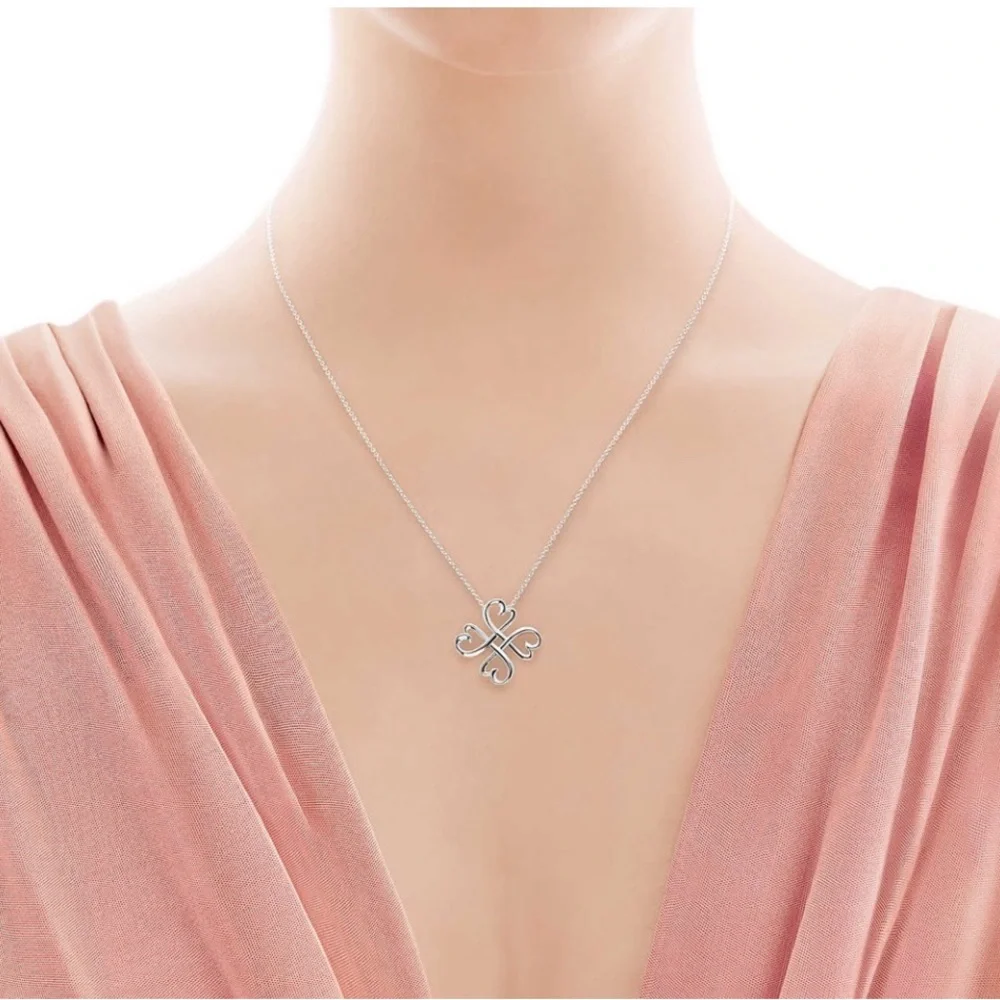 Tiffany & Co. Paloma Picasso Loving Heart Sterling Silver Necklace Gift - Picture 2 of 7